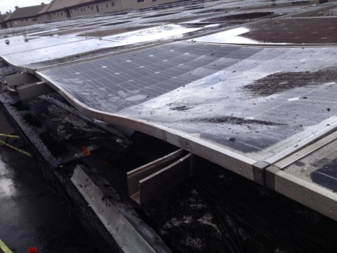 Damaged Solar Panel